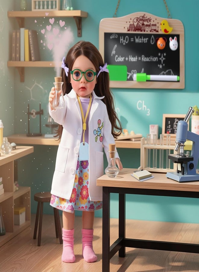 BABESIDE American Realistic Baby doll Girl - 16-Inch Scientist Doll PlaySet with Microscope & Toy Chemistry Lab Accessories for 5 6 7 8 9 10 11 12 Years Girl Gift, Pretend Play, Birthday & Christmas - Image 4